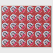 Circle One Foto with Birthday Gruß - Red Geschenkpapier (Flach)