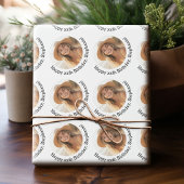 Circle One Foto with Birthday Gruß - White Geschenkpapier