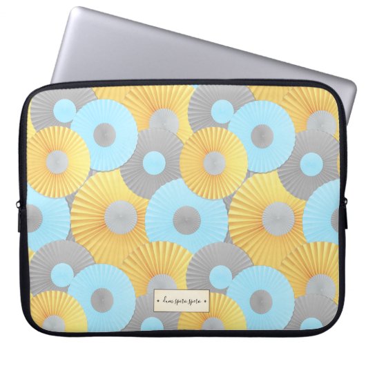 Circle Origami Pastel Muster Laptopschutzhülle (Vorderseite)