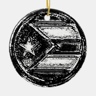 Circle Ornament Puerto Rico Resistance Flag