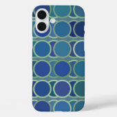 Circle Pattern Blau Case-Mate iPhone Hülle (Rückseite)