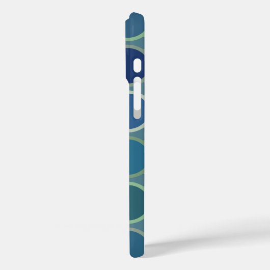 Circle Pattern Blau Case-Mate iPhone Hülle (Rückseite / Links)