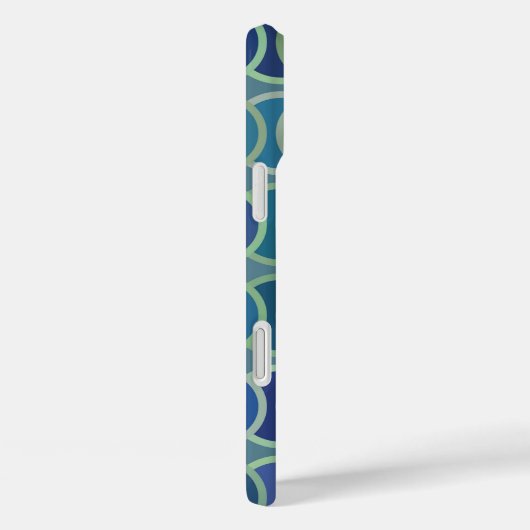 Circle Pattern Blau Case-Mate iPhone Hülle (Rückseite / Rechts)