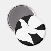 Circle Peace Dove Magnet (Vorderseite/Rückseite)
