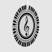 Circle Piano Keys and Treble Clef Ornament (Vorderseite)