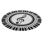 Circle Piano Keys und Treble Clef Schneidebrett (Ecke)