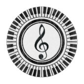 Circle Piano Keys und Treble Clef Schneidebrett (Vorderseite)