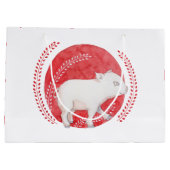 Circle Pig große Geschenktasche Große Geschenktüte (Rückseite)