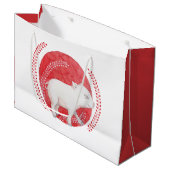 Circle Pig große Geschenktasche Große Geschenktüte (Vorderseite Schrägansicht)