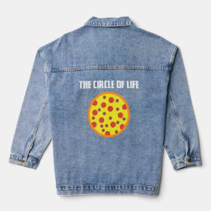 Circle Pizza Pizza Slice Fast Food Italia Jeansjacke