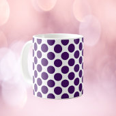 Circle Polka Dot Muster Lila Kaffeetasse
