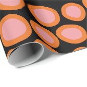 Circle Polka Dot Print Muster Orange und Rosa Geschenkpapier (Rolleneckpunkt)