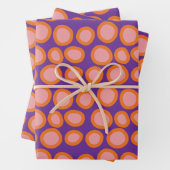 Circle Polka Dot Print Muster Orange und Rosa Geschenkpapier Set (Beispiel)
