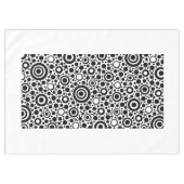 Circle Polka Dots schwarz + Ihre Hintergrundfarbe Tischdecke (Vorderseite (Horizontal))