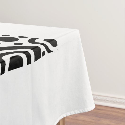 Circle Polka Dots schwarz + Ihre Hintergrundfarbe Tischdecke (Beispiel)