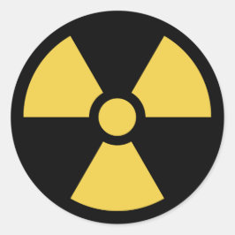 Circle Radioactive Sticker Gelb auf schwarz