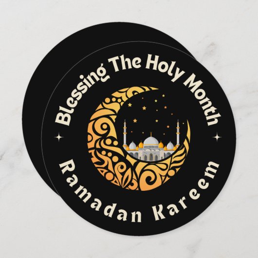 Circle Ramadan Kareem Feiertagskarte (Vorne/Hinten)