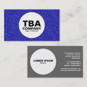 Circle - Random Spots - Electric Blue on Deep Navy Visitenkarte (Vorne/Hinten)