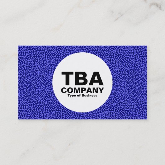 Circle - Random Spots - Electric Blue on Deep Navy Visitenkarte (Vorderseite)