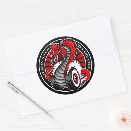 Circle Red 3" Runder Aufkleber (Umschlag)