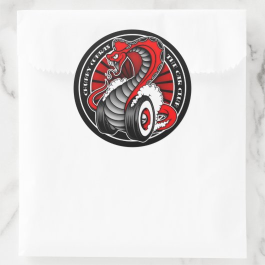 Circle Red 3" Runder Aufkleber (Tasche)