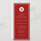 Circle Red Double Happiness Moderne Chinesische Ho Einladung (Vorderseite)