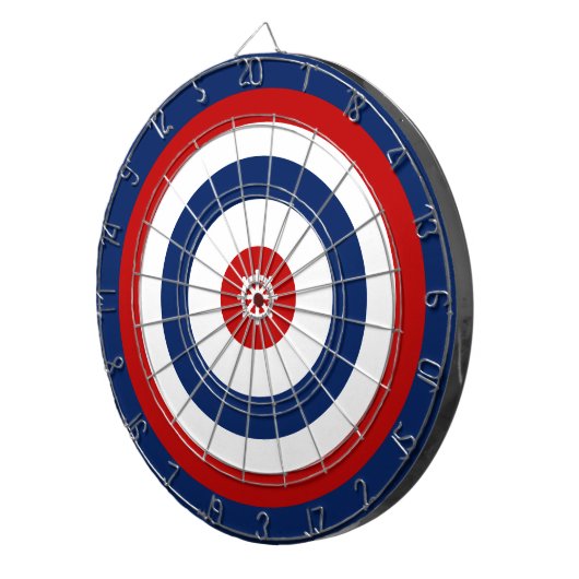 Circle Red White Rudder Streifen Dartscheibe (Vorderseite rechts)