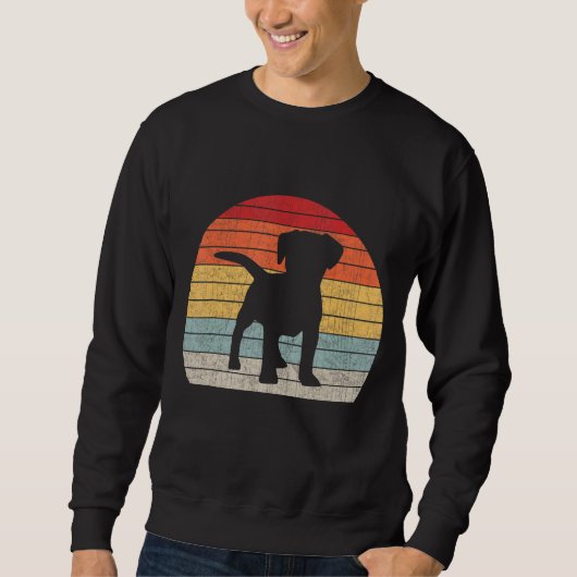Circle Retro Labrador Eigentümer Golden Black Lab  Sweatshirt (Vorderseite)