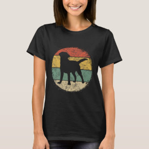 Circle Retro Labrador Eigentümer T Golden Black La T-Shirt