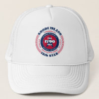 Circle Rhode Island Staat Patriotic Trucker Hat