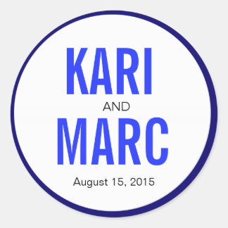 Circle Rim Kontur Gunst Decal | Marineblau Runder Aufkleber