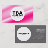 Circle - Rosa Satin Visitenkarte (Vorne/Hinten)