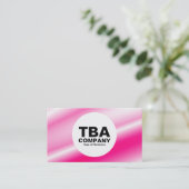 Circle - Rosa Satin Visitenkarte (Stehend Vorderseite)