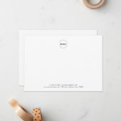 Circle Round Business Logo Company Custom White Mitteilungskarte (Vorderseite/Rückseite Beispiel)