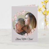 Circle Rustic Floral Gray Mother Day Card Karte (Gelbe Blume)