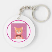 Circle Schlüsselanhänger Acrilic Cat (Rückseite)
