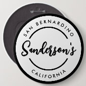 Circle "Schwarz-weiß City Town Place" Button (Vorne & Hinten)