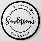 Circle "Schwarz-weiß City Town Place" Button (Vorderseite)