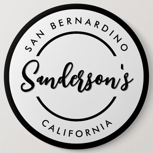 Circle "Schwarz-weiß City Town Place" Button (Vorderseite)