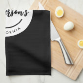 Circle "Schwarz-weiß City Town Place" Geschirrtuch (Viertel Falte)