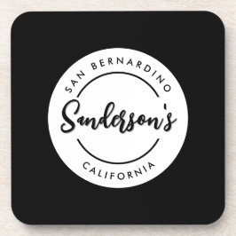 Circle "Schwarz-weiß City Town Place" Getränkeuntersetzer