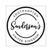 Circle "Schwarz-weiß City Town Place" Gummistempel (Prägung)