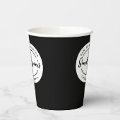 Circle "Schwarz-weiß City Town Place" Pappbecher (Links)