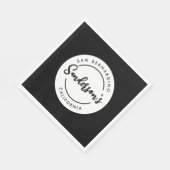 Circle "Schwarz-weiß City Town Place" Serviette (Ecke)