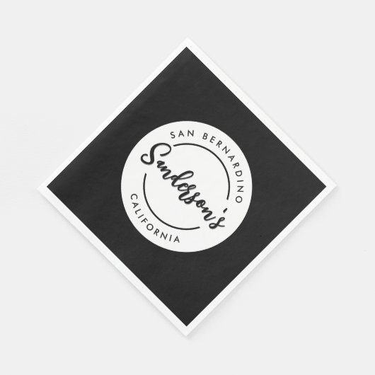 Circle "Schwarz-weiß City Town Place" Serviette (Ecke)