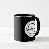 Circle "Schwarz-weiß City Town Place" Tasse (VorderseiteRechts)