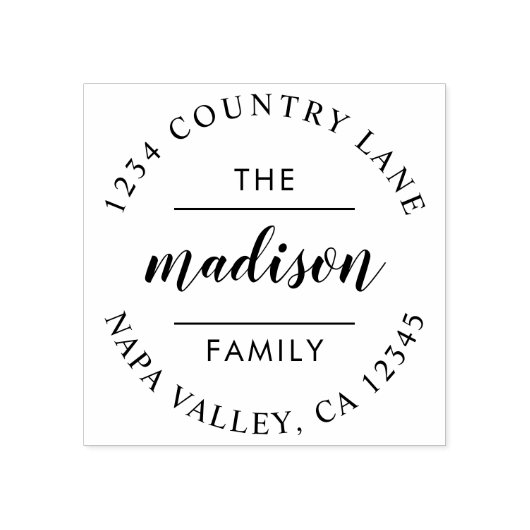 Circle Script | Erstellen Sie Ihre eigene Rücksend Gummistempel (Prägung)