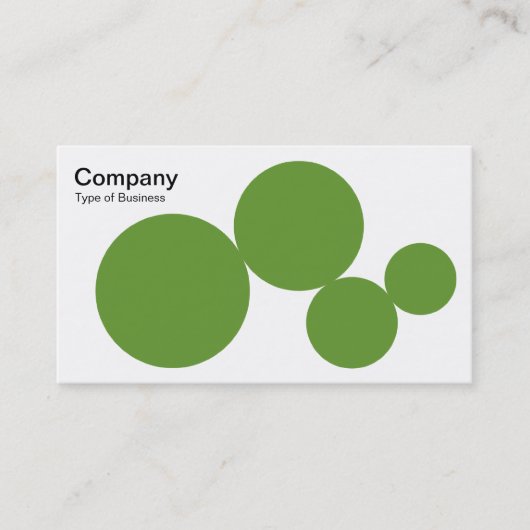 Circle Series - Avocado Green on White Visitenkarte (Vorderseite)