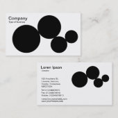 Circle Series - Black on White Visitenkarte (Vorne/Hinten)