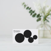 Circle Series - Black on White Visitenkarte (Stehend Vorderseite)
